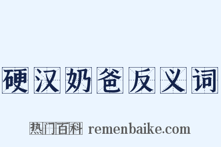 硬汉奶爸反义词是什么意思的图片